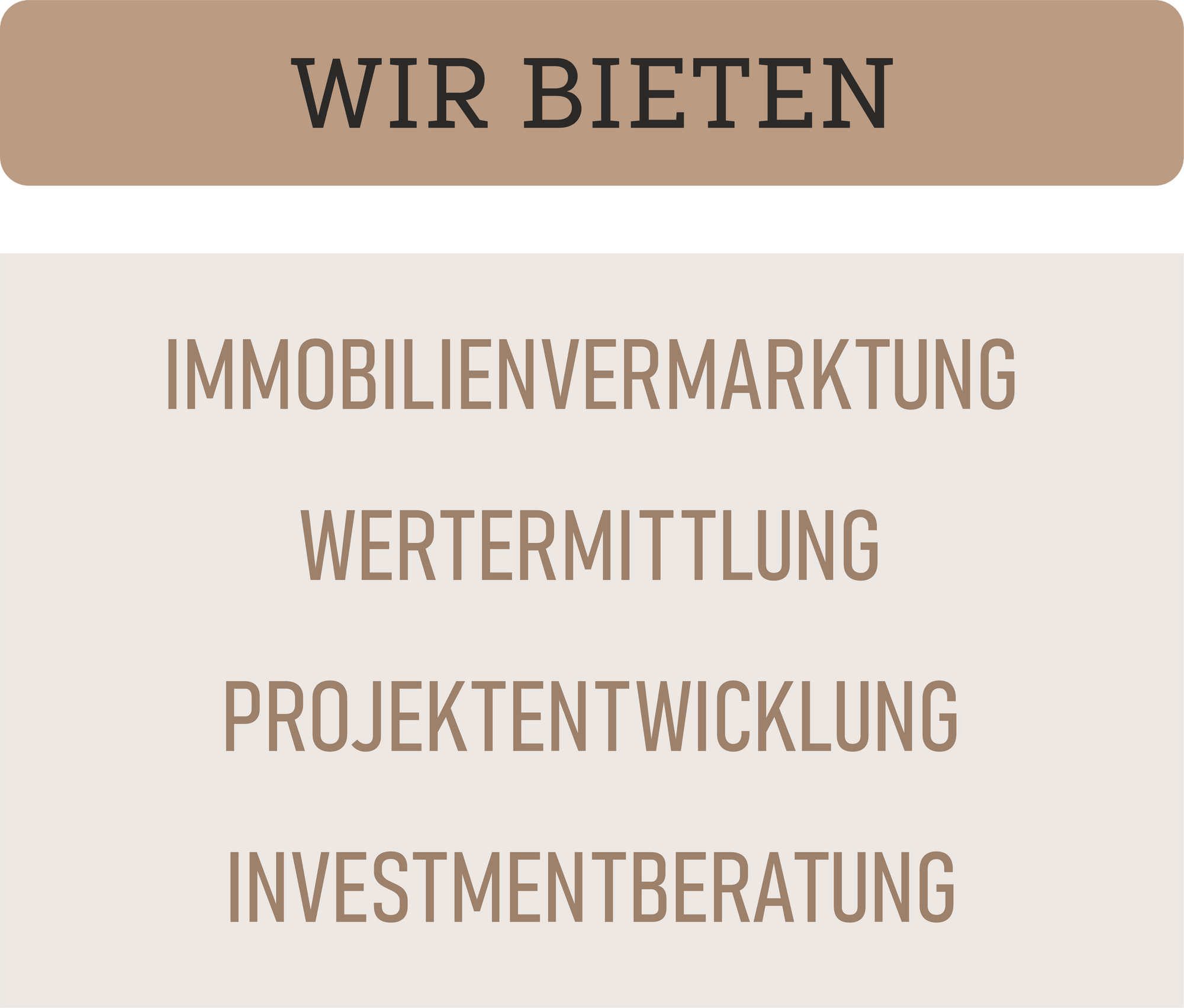 Wir bieten